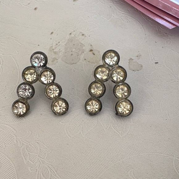Jewelry - Vintage Silver Rhinestone Accent Pins